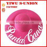 Wholesale Custom Printed Ladies Elegant Summer Beach Sombrero Big Brim Straw Hats thumbnail-2