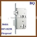 304 Stainless Steel Fireproof Euro Standard Anti-Panic Mortise Lock Body With 60 72mm Hole Distance thumbnail-1