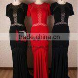 Simple Short Sleeve Spandex Cotton Mermaid Evening Long Dress thumbnail-4