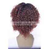 Two Tone Color Afro Kinky Curly Brazilian 1b/#30 Ombre Lace Front Wig thumbnail-2