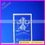 50*50*80mm 3D Photo Crystal Glass Cube thumbnail-1