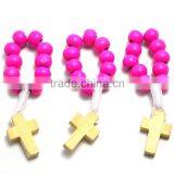 Finger Ring Catholic Rosary in Stainless Steel Jewelry,Catholic Finger Colors Rings,wood Beads Cord Rosary thumbnail-5