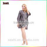 Weddings Bridesmaid Robe Printed Satin Robe thumbnail-2