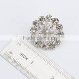 Rellecona Fashion Jewelry Flower Shape Stud Earring Inlaid CZ Gemstone in 18k White Gold Plated thumbnail-3