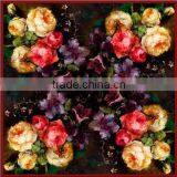 Factory Free Sample No MOQ Flower Printed Scarf thumbnail-1