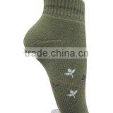 Women's terry ankle socks with jacquard