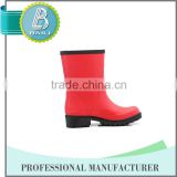10 Years experience Environmental Waterproof cheap red women rubber rain boots
