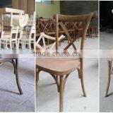 Solid Wooden Cross Back Chair thumbnail-1