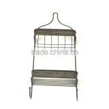 Wall Mounted Shampoo Rack With Two Hooks thumbnail-3