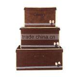 N494 Household Non Woven Box Foldable Bowknot Polka Dot Storage Box thumbnail-4