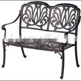 Metal Patio Garden Furniture Outdoor Aluminum Web Double Chairs thumbnail-1