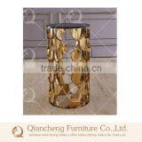 Golden Color Metal Flower Stand Pergola With Marble Top thumbnail-4