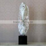 Modern Style White Gold Painted Resin Naked Dancing Lady Sculpture thumbnail-1