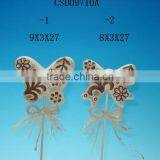 Ceramic butterfly with magnet on back side(souvenir,tourist,home decoration,arts & crafts)