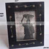 Wooden Photo frame with brass inlay repeat patterns