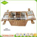 2017 New Design Wicker Wine Picnic Basket for 2 Person thumbnail-1