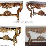China Wholesales Baroque Style Hallway Console Table and Mirror Set thumbnail-4