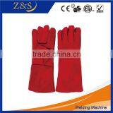 Long Leather Welding Glove Red Colour thumbnail-1