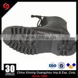 Black Full Grain Leather Waterproof Canvas Combat Jungle Military Boots thumbnail-5