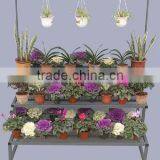 Tri-Step Display Bench With Purlin, Flower Planter Display Rack thumbnail-1