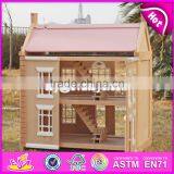 2017 New Design Lovely Wooden Girls Dollhouse for Sale W06A237 thumbnail-1