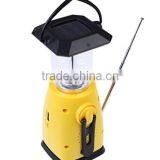 Solar Hand Crank Dynamo Camping Tent Lantern Lamp Am/fm Radio 8led Phone Charger thumbnail-2