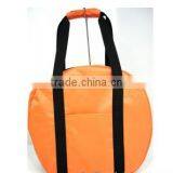 Cutsomeized Size Logo Eco -friendly Orange Round Travel Duffle Bag for Women thumbnail-2