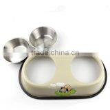 Popular Design Wholesale Double Pet Bowl Colorful Multiple Pet Feeder Bowl 12cm/14cm thumbnail-3