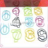 Colorful Assorted Number Shapes Metal Paper Clips