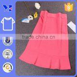 Flower Embossed Young Design Elastic Flouncing Tight Skirt thumbnail-2