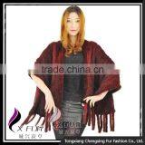 CX-B-M-25B Knitted Mink Fur Shawl Hot Sale / High Quality Women Mink Fur Cape thumbnail-5