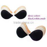 Fashionable Backless Strapless Padded Front Closure Black Lace Bra thumbnail-2