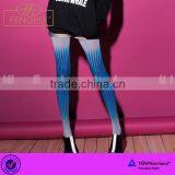 Harajuku Gradient Vertical Stripes Personality Printing Pantyhose thumbnail-1