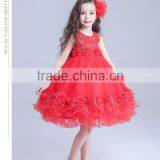 2017 Latest Dress Designs in Pakistan Made in China Dance Frock Red Rhinestone Dresses thumbnail-3