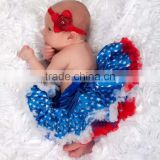 Summer Newborn baby blue star white and red pettiskirt baby tutu skirts soft chiffon tutu sirkts dress