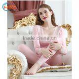 Hsz-TU004 V-neck Cotton Lace Top Ladies Sexy Slim Top Hot Sale Breathable Long Thermal Underwear thumbnail-2