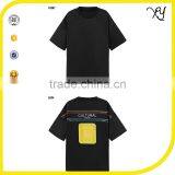 Round Neck Short Sleeve Patchwork Longline Drop Shoulder Custom T Shirt Printing Women Oversized T Shirt Hip Hop Fashion thumbnail-1