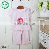 100% Cotton Fabric Children Clothing Set Baby Girl Nightclothes From China Factory thumbnail-2