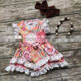 Summer Baby Girls Outfits Children Doughnut Cotton Dress Girls Lace Ruffle Boutique Dress Cute Dress Matching Accessories thumbnail-2