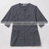 Half Sleeve Housekeeping Zip Front UniformTunic Work Shirt With Four Pockets thumbnail-1