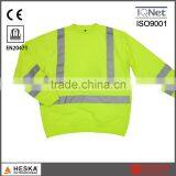 Mens Yellow Long Sleeve Knitted Wear hi Vis t Shirt Safety Sweater thumbnail-1