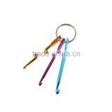 Charmkey Metal Key Ring 3pcs Corchet Hook Set Multicolor Mini Aluminum Crochet Hook for Crafts thumbnail-3