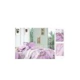 Queen Size Printed Decorative Flower 100% Cotton Bed Sets for Bedroom