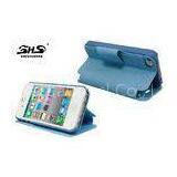 Apple iPhone Protective Cases Blue iPhone4 / 4S Leather Cover Case With Buckle