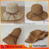 Spring/summer Unisex Craft Paper Shade Fishing Straw Hat thumbnail-4