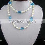 Nice Pearl Necklace Glass Crystal Bead Necklace thumbnail-1