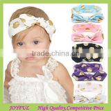 Fabric Dot Baby Girl Elastic Headbands