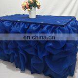 Fancy Organza Ruffled Table Skirting for Wedding thumbnail-3