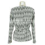 China Factory Jacquard Mid-aged Women Formal Jacket thumbnail-2