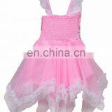 Pink Classy Baby Girls Party Wear Frock Dress Floral Applique for Kids thumbnail-2